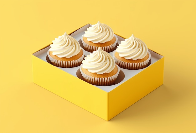 Free photo close up on cupcakes in packaging