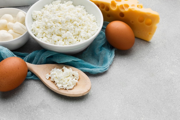 Close-up dairy products