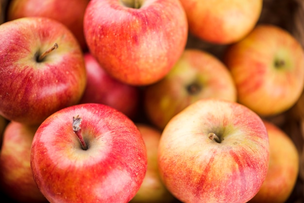 Free photo close-up delicious apples ready to be served