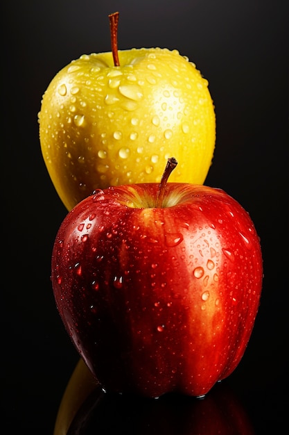 Free Photo close up on delicious apples