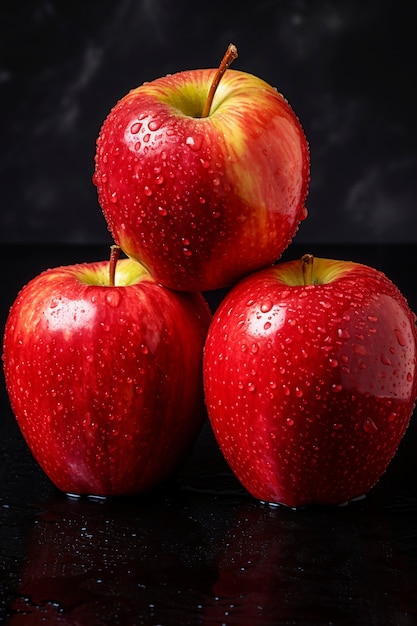 Close up on delicious apples