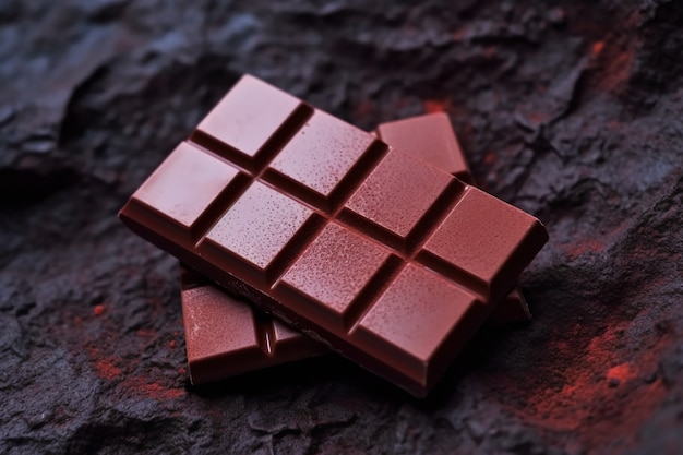 Free photo close up on delicious chocolate bar