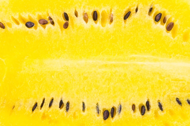 Close-up of delicious fruit with black seeds