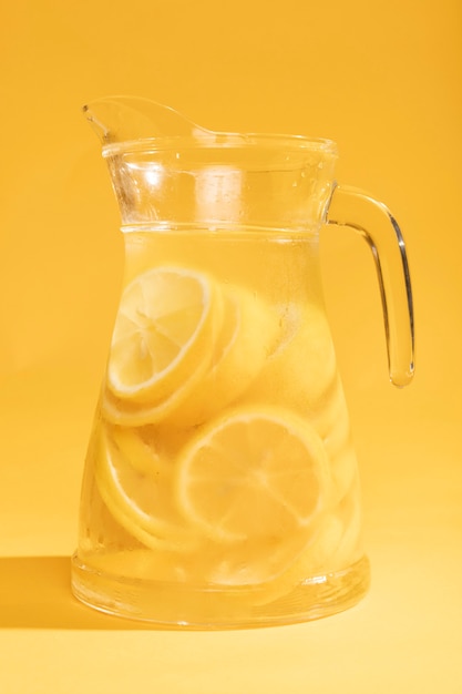 Free Photo close-up delicious jar of lemonade