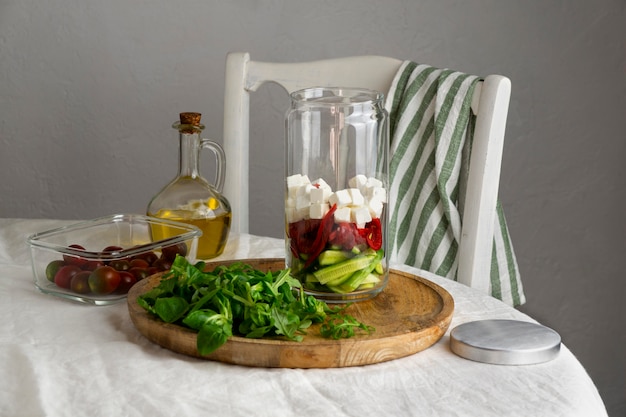 Close up on delicious meal preparation