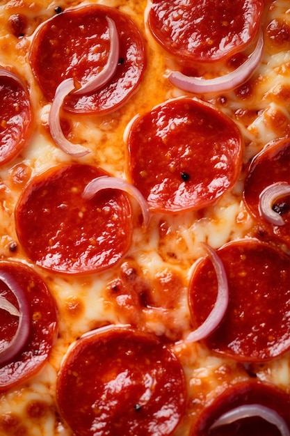 Free photo close up on delicious pizza