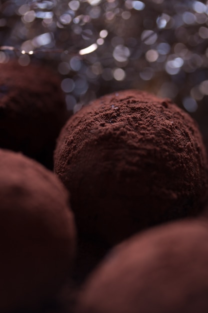 Free Photo close-up of delicious truffles