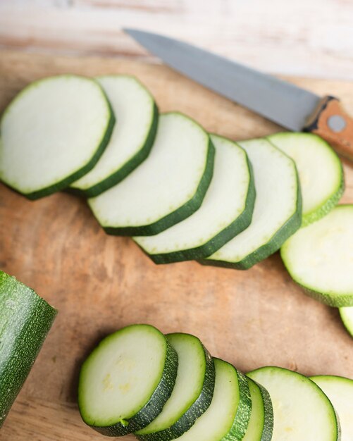 Close-up to delicious zucchini