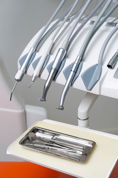 Free photo close up on dentist instruments