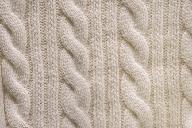 Close up detail of cozy clothing texture