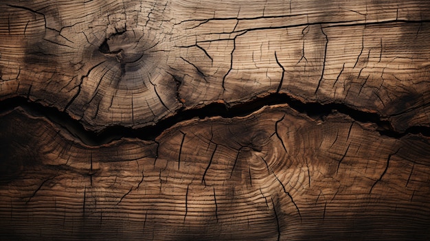 Close up on details of wood surface