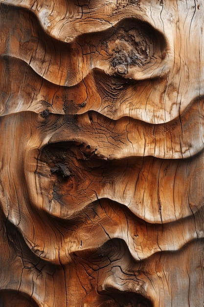 Free photo close up on details of wood surface