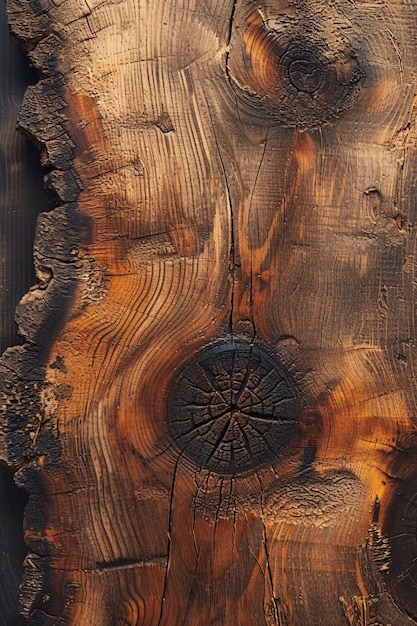 Close up on details of wood surface