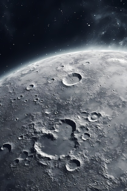 Close up digital art moon wallpaper