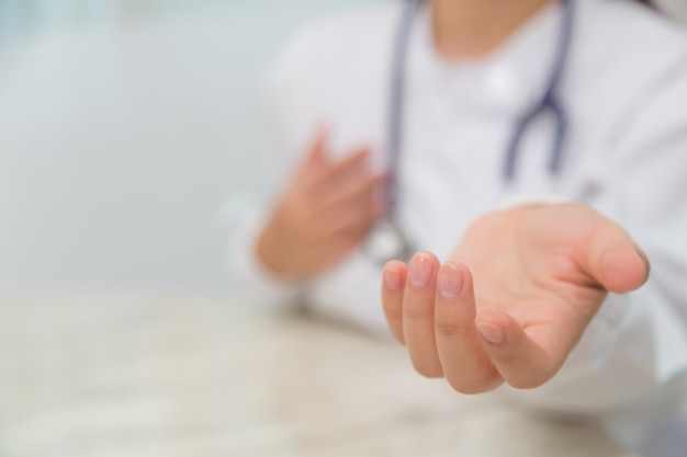 Close-up of a doctor's hand