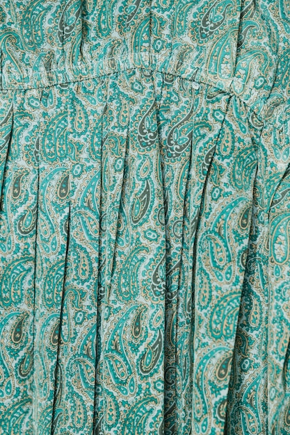 Free photo close-up dress with paisley pattern