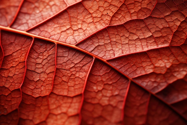 Close-up of dry autumn leaf with veins