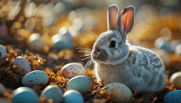 Free photo close up on easter bunny