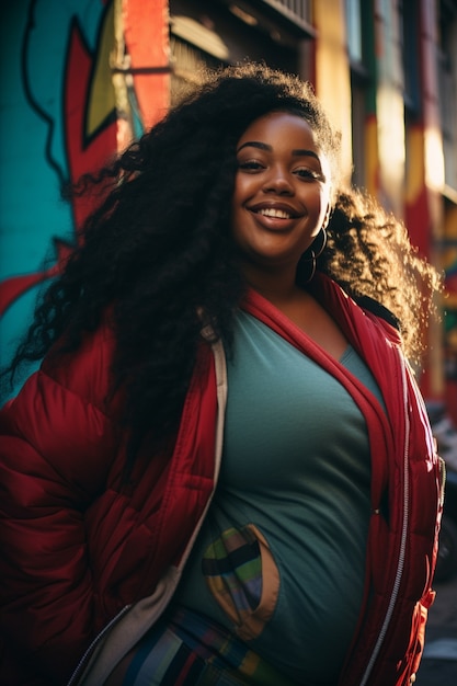 Close up on excited person portrait