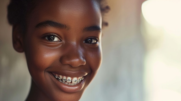 Close up on excited person portrait