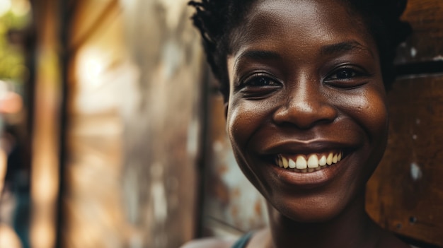 Close up on excited person portrait