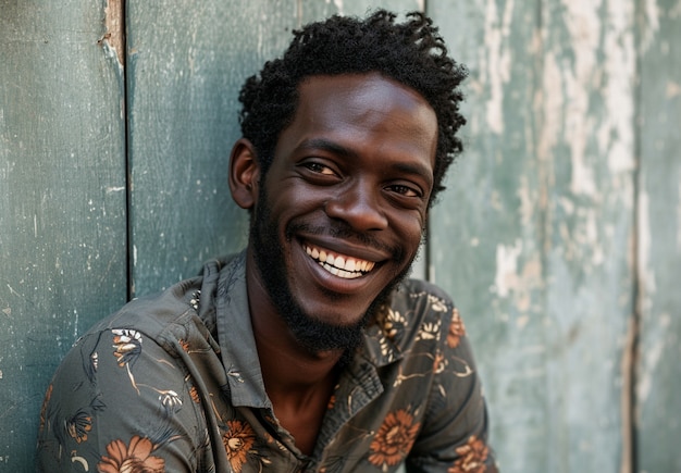 Close up on excited person portrait