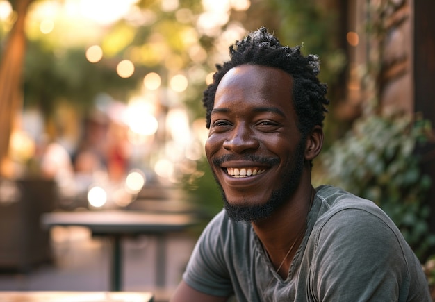 Close up on excited person portrait