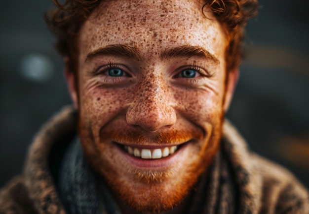 Free photo close up on excited person portrait