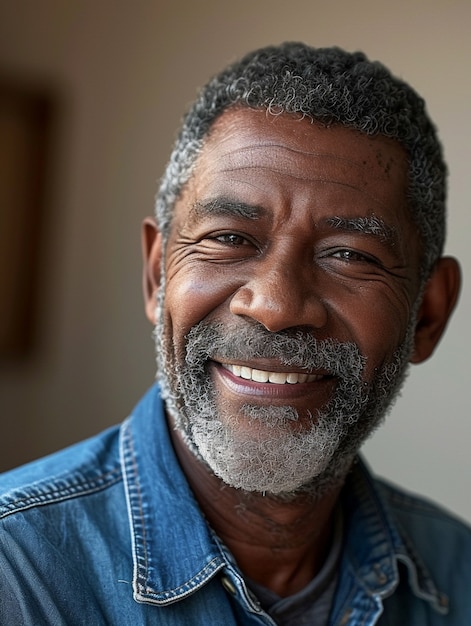 Close up on excited person portrait