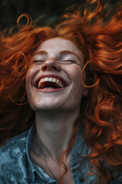 Free Photo close up on excited person portrait