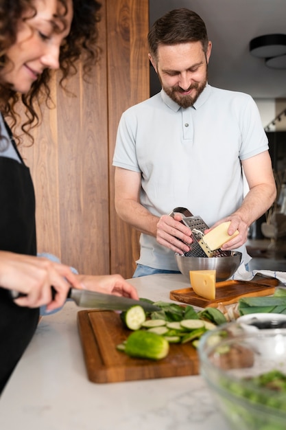 Free Photo close up on family enjoying food together