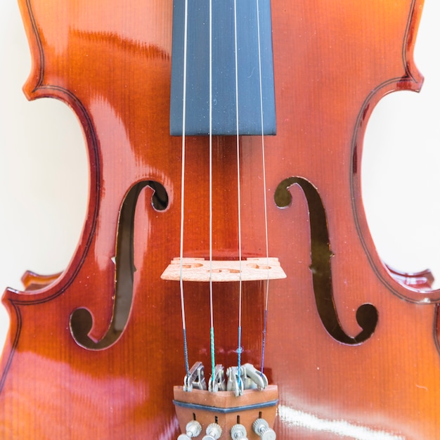 Free photo close-up of fine tuning string adjuster of a violin