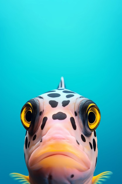 Free photo close-up of fish swimming underwater