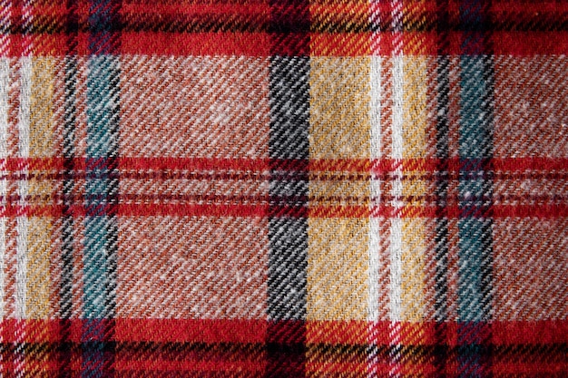 Free photo close up on flannel shirt detail