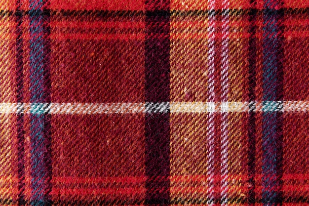 Close up on flannel shirt detail