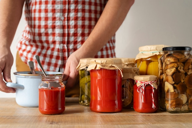 Close up on food preservation method