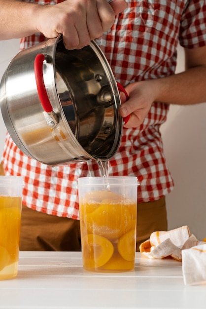 Close up on food preservation method