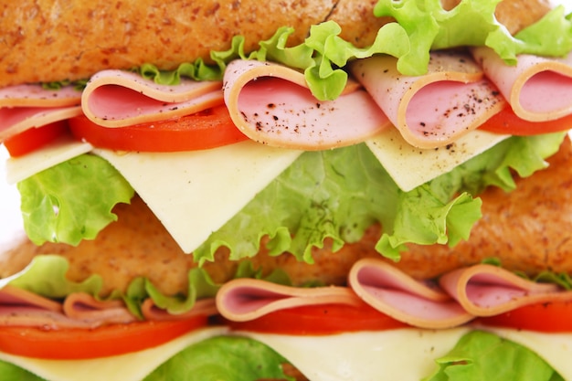 Free Photo close up of fresh sandwich