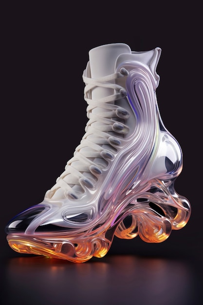 Free photo close up on futuristic sneakers