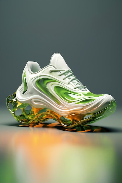 Free photo close up on futuristic sneakers