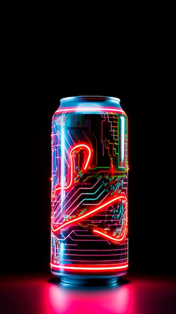 Free photo close up on futuristic soft drink