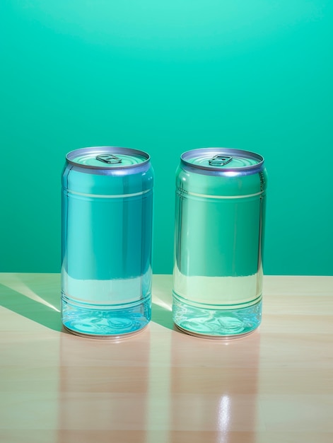 Close up on futuristic soft drink