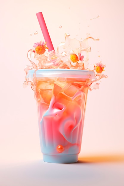 Free photo close up on futuristic soft drink