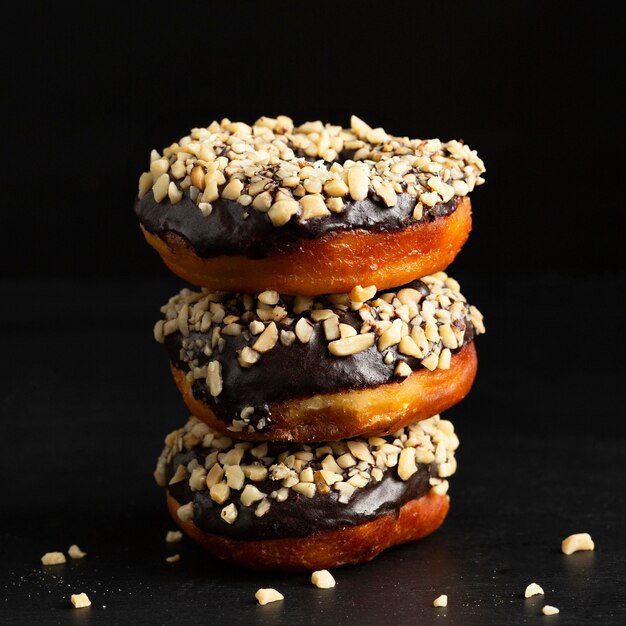 Close-up glazed donuts