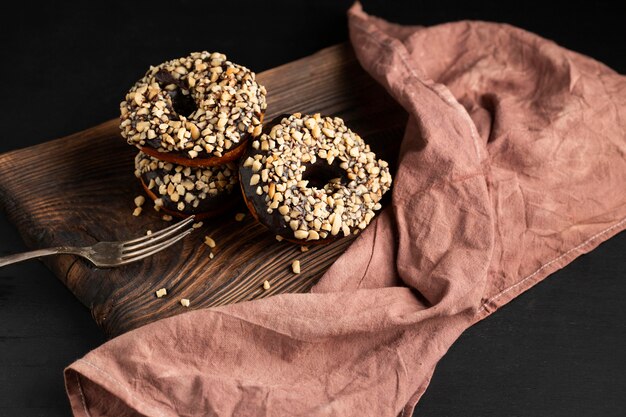 Close-up glazed donuts