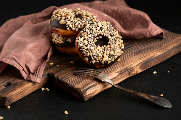 Close-up glazed donuts