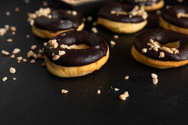 Close-up glazed donuts