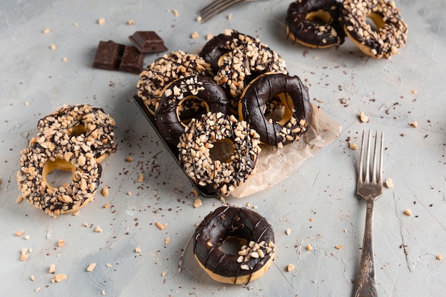 Close-up glazed donuts