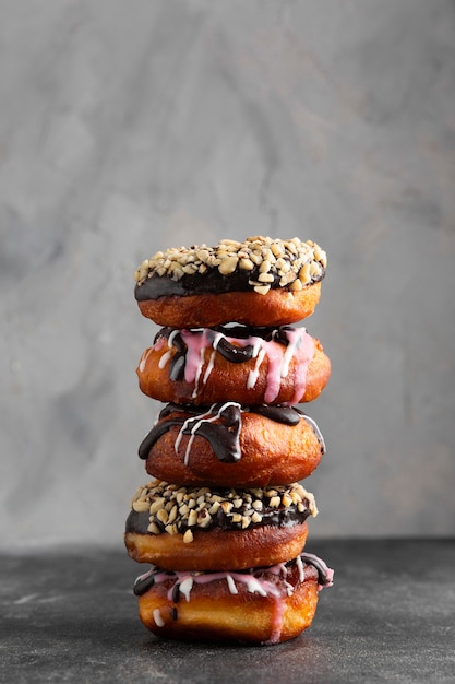 Close-up glazed donuts