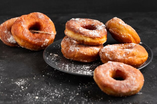 Close-up glazed donuts